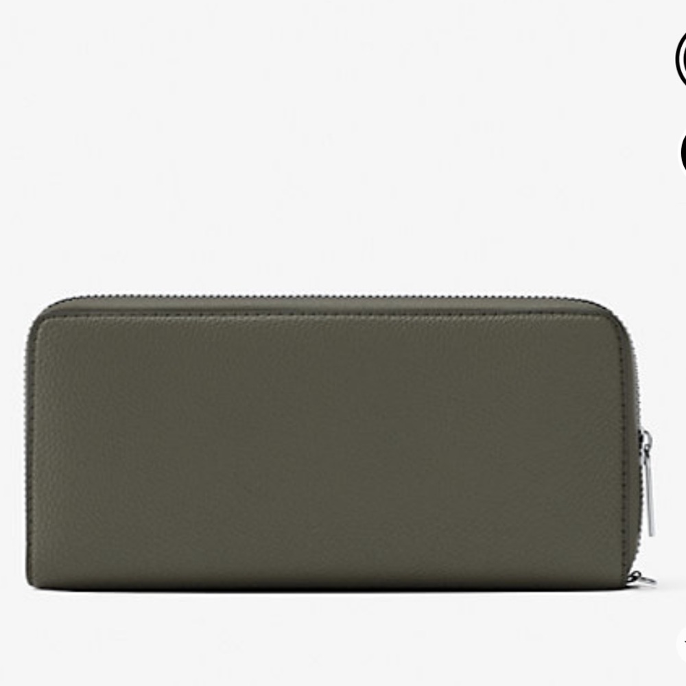 MICHAEL KORS Lg Pebbled Leather Continental Wallet Wristlet Phone Holder 
Olive - Picture 6 of 16
